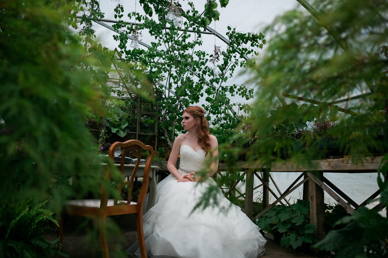 Whimsical Greenhouse Bridal © Janine Rose www.janinerosephotography.com