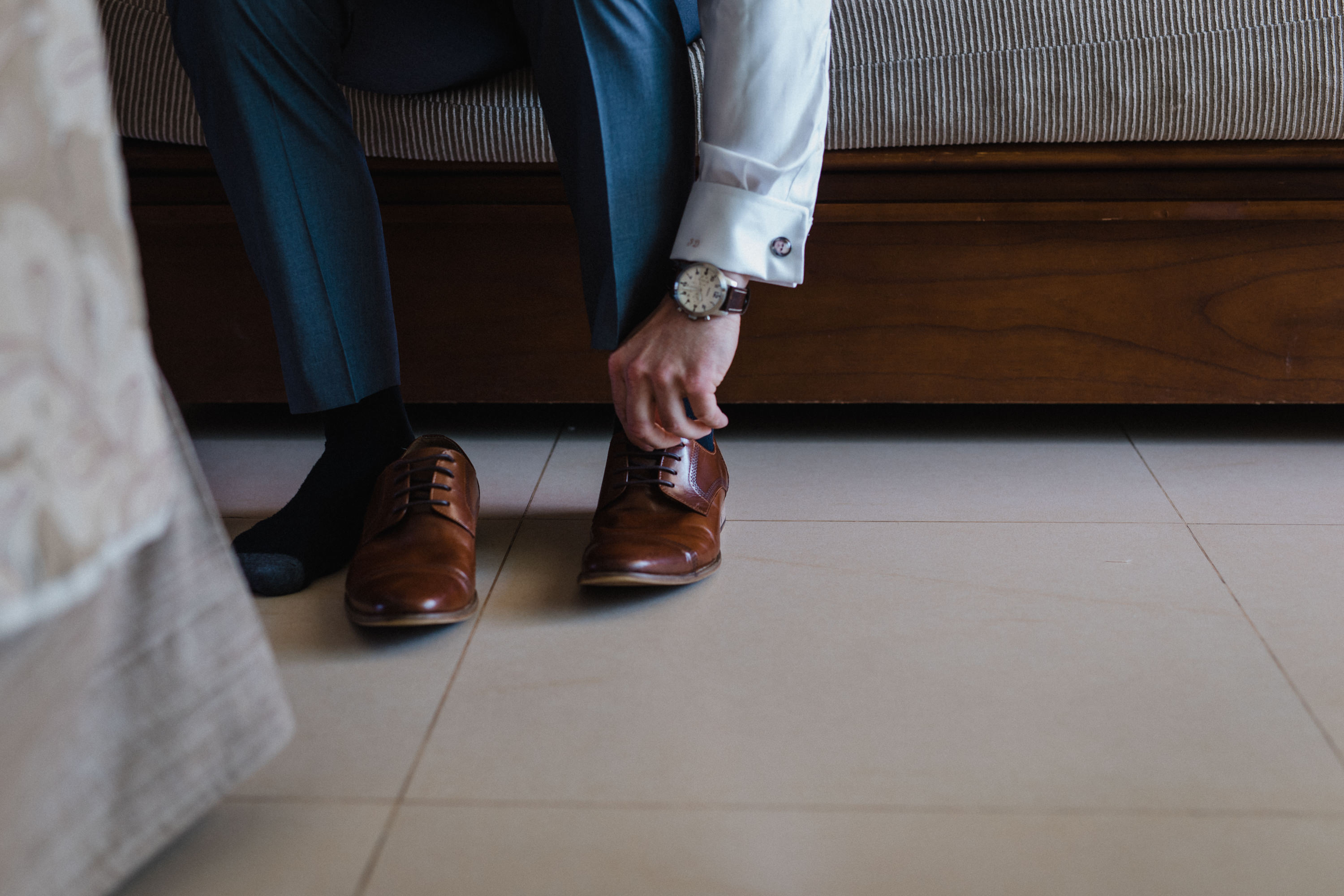 groom getting ready