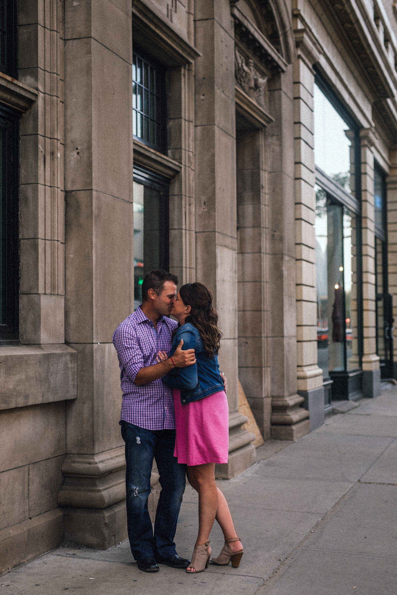 downtown edmonton engagement session