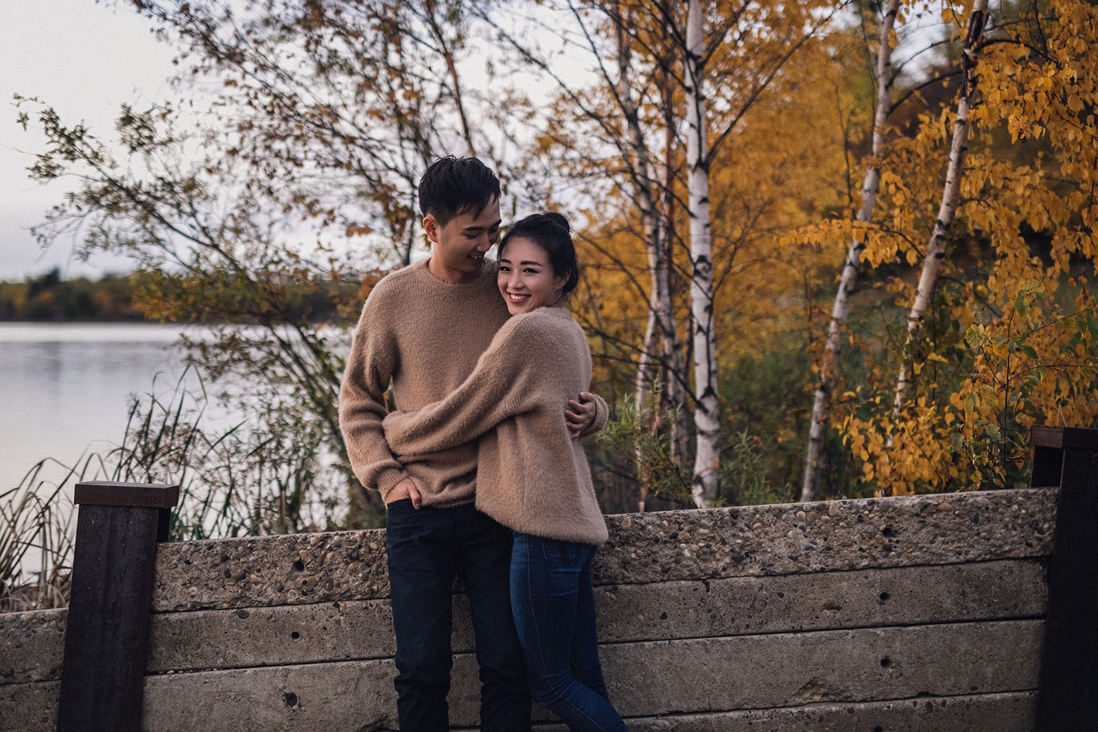 matching sweaters engagement