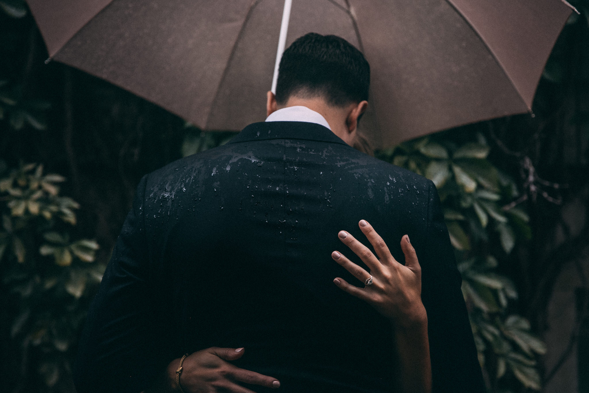 rainy wedding day