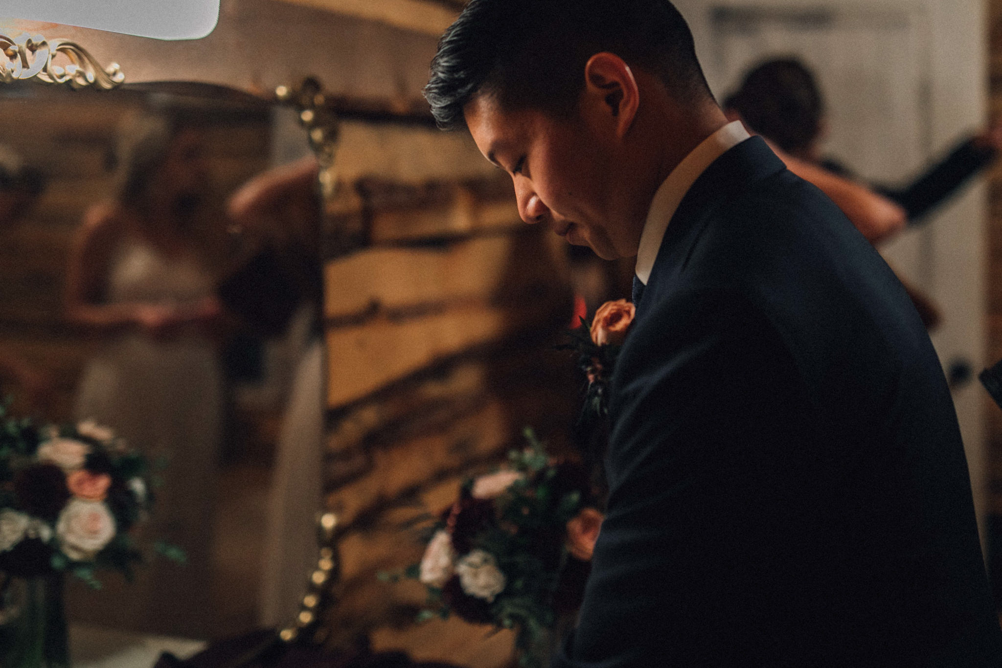 groom getting ready