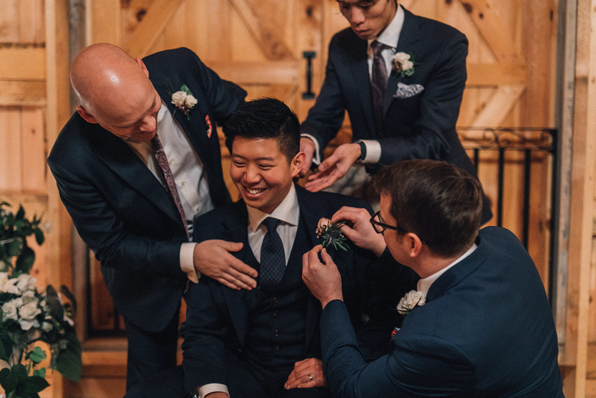 groomsmen getting ready