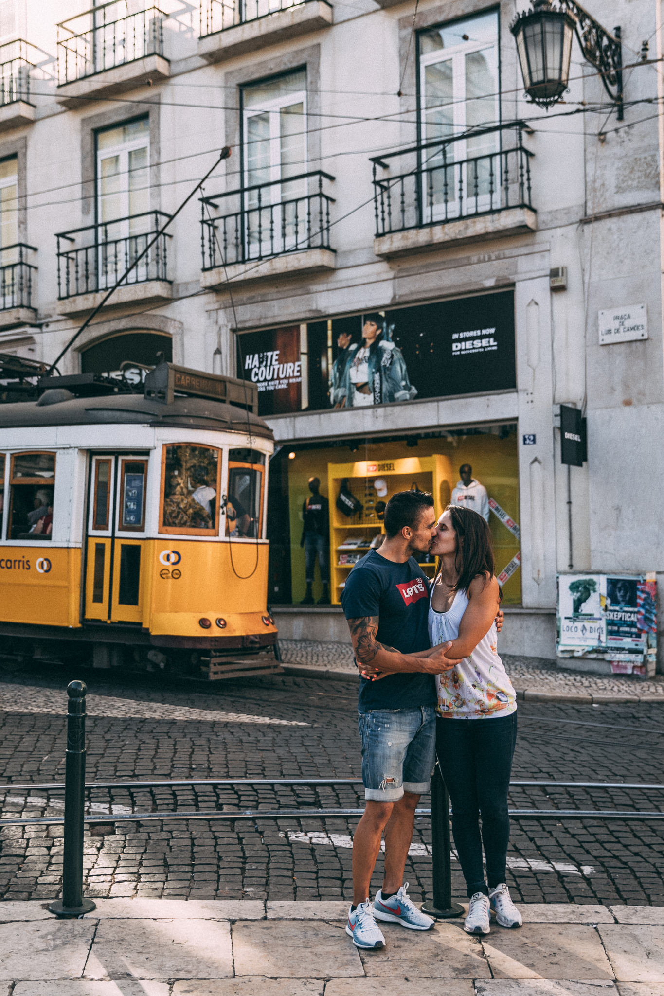 Lisbon yellow tram