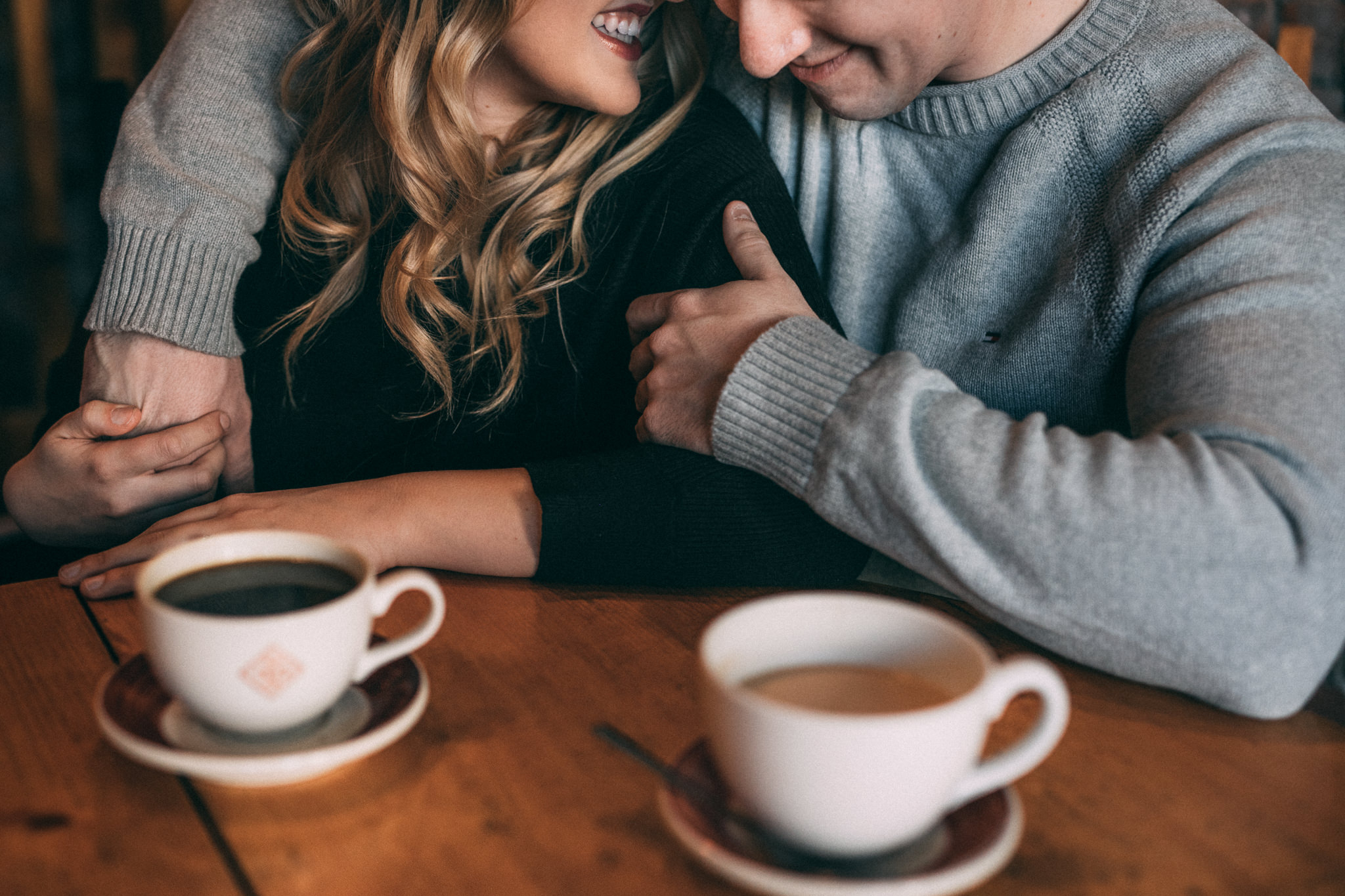 Cozy Whyte Avenue engagement session