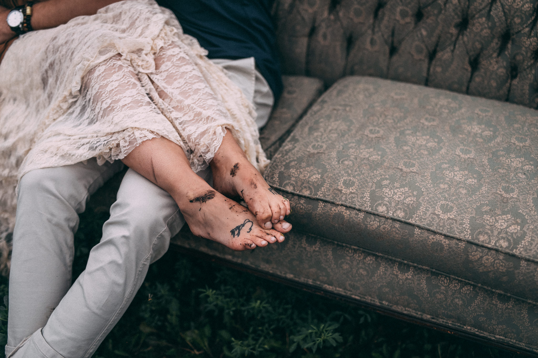 boho engagement session