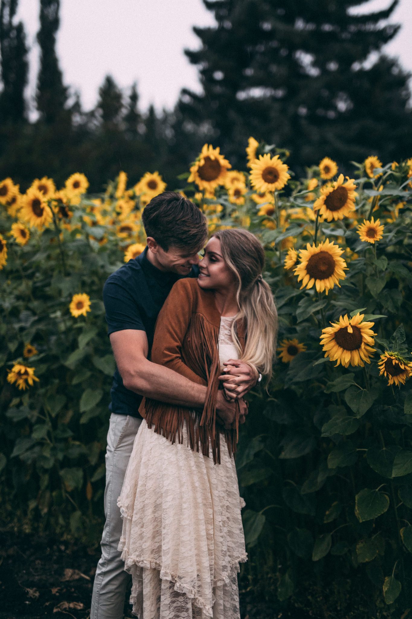 flower picking engagement