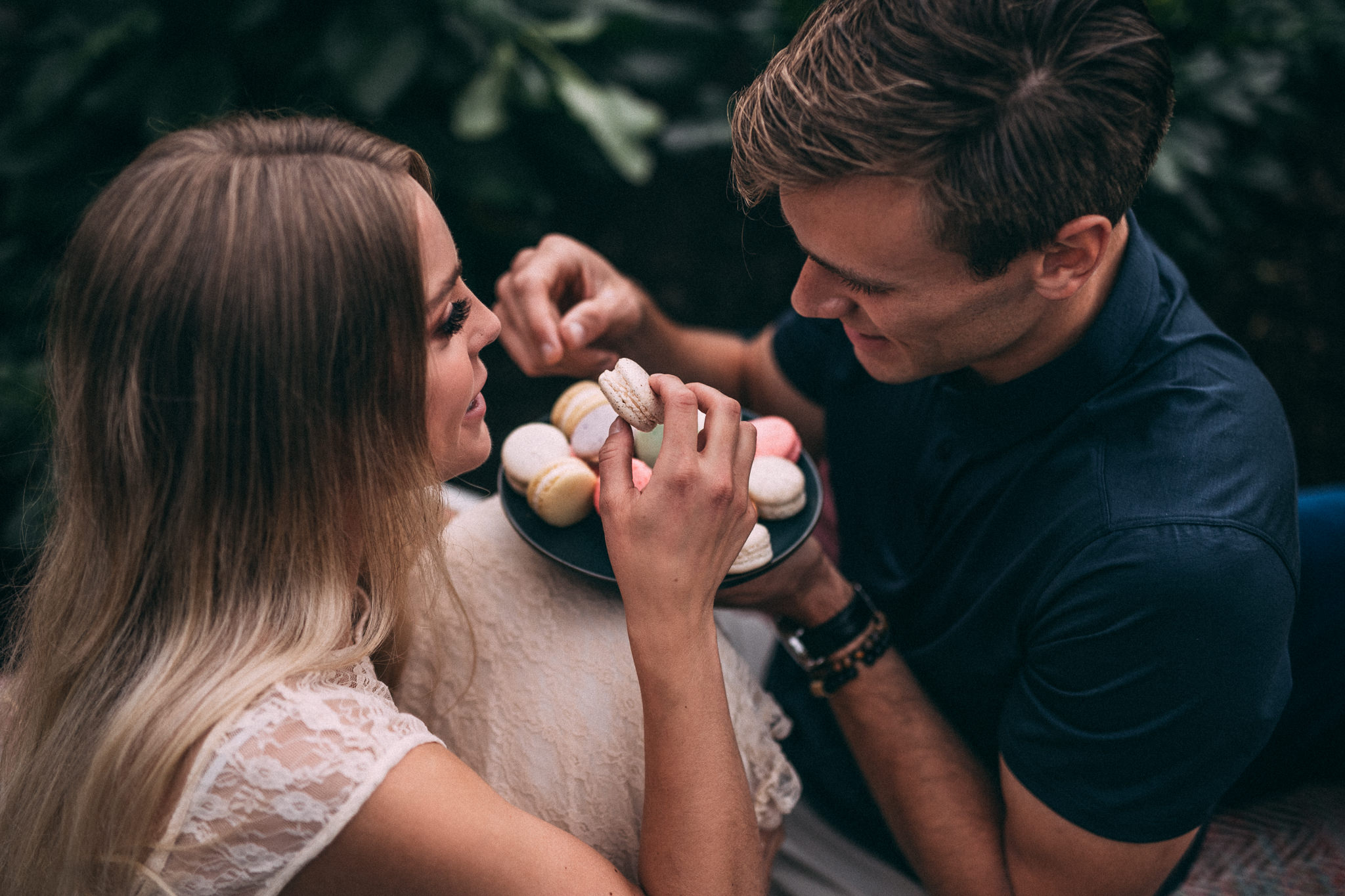 romantic rainy engagement