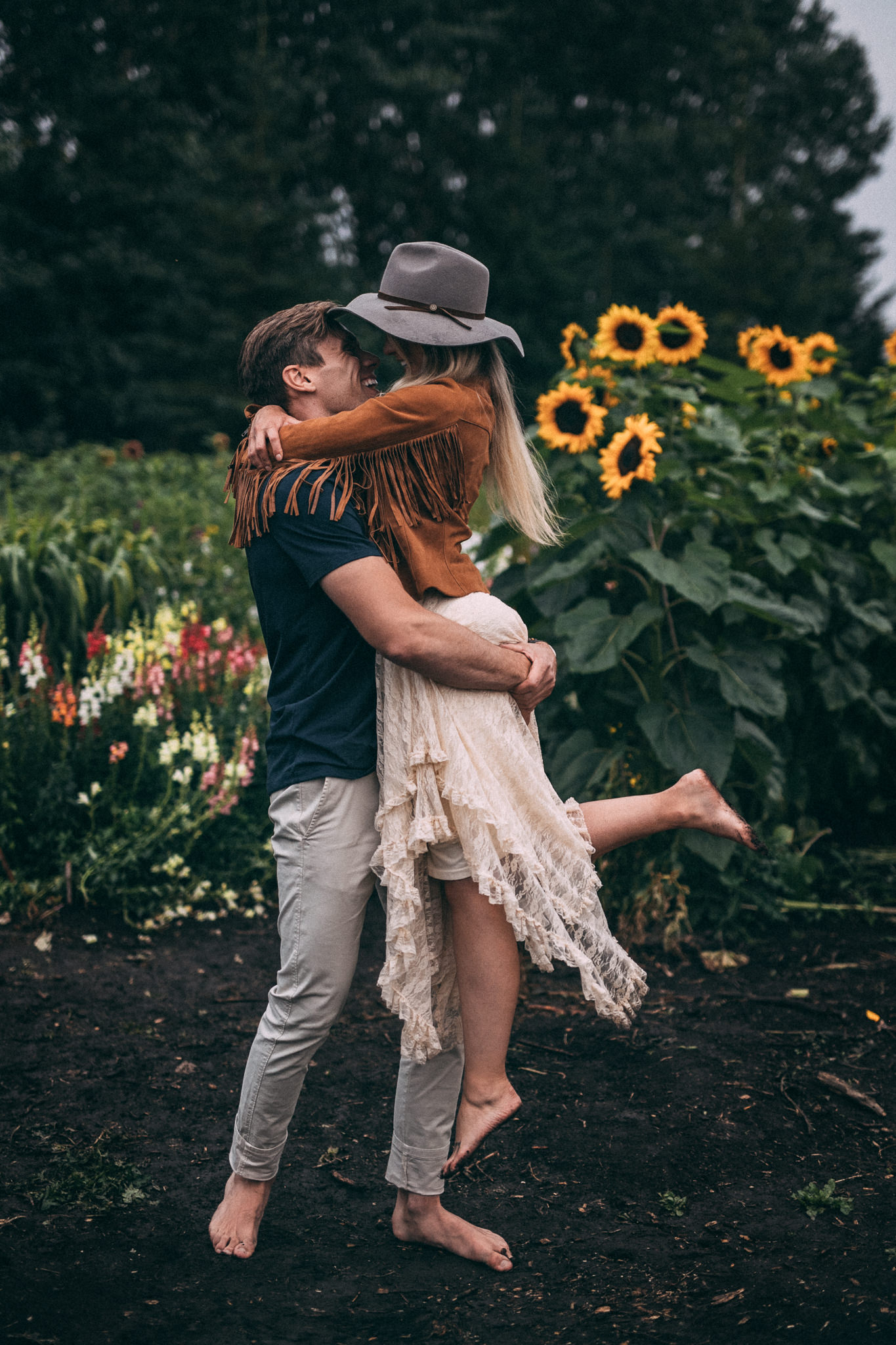 flower field engagement