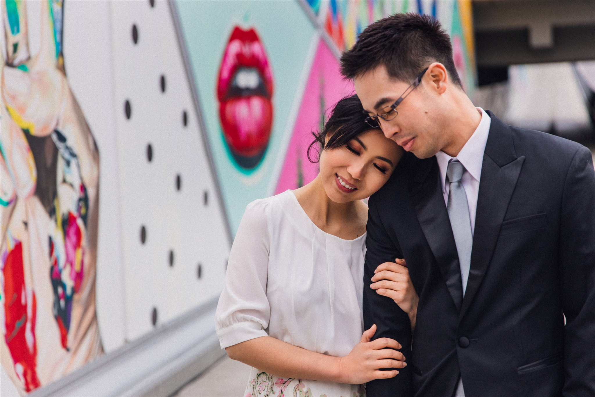urban downtown calgary engagement session